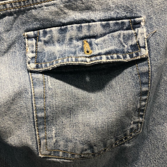 Abercrombie & Fitch Light Wash Wide Leg Cotton Jeans Size 10 - Picture 5 of 8